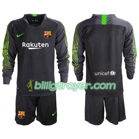 Billige Fotballdrakter FC Barcelona Keeper Barn Bortedraktsett 2019/20 Langermet